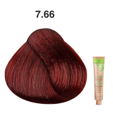 JJ's 100% Gray Coverage Permanent Hair Colour Cream 100ml - 7.66 Intense Red Medium Blonde_thumbnail_0