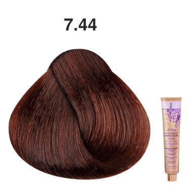 JJ's All Free Permanent Hair Colour Cream 100ml - 7.44 Intense Copper Medium Blonde_thumbnail_0