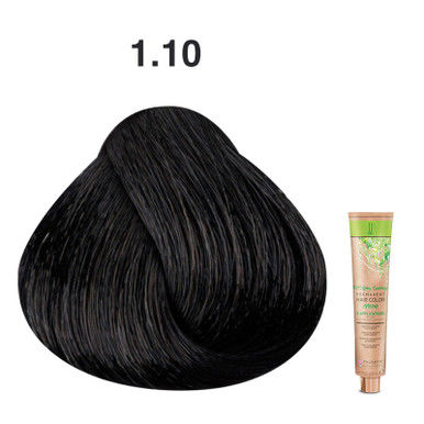 JJ's 100% Gray Coverage Permanent Hair Colour Cream 100ml - 1.10 1BB Intense Blue Black_thumbnail_0