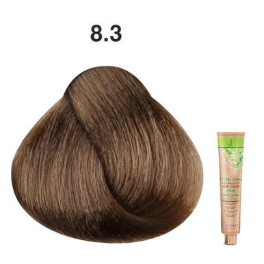 JJ's 100% Gray Coverage Permanent Hair Colour Cream 100ml - 8.3 Golden Light Blonde_thumbnail_0