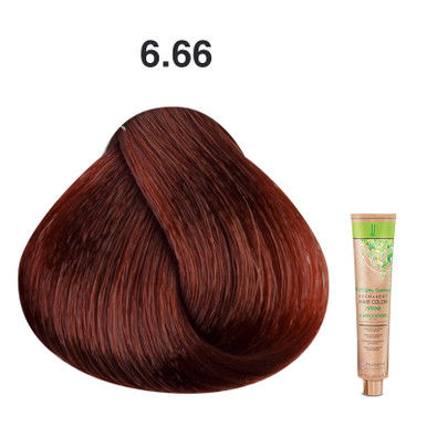 JJ's 100% Gray Coverage Permanent Hair Colour Cream 100ml - 6.66 Intense Red Dark Blonde_thumbnail_0