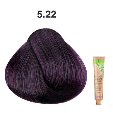 JJ's 100% Gray Coverage Permanent Hair Colour Cream 100ml - 5.22 Intense Violet Light Brown_thumbnail_0