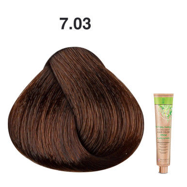 JJ's 100% Gray Coverage Permanent Hair Colour Cream 100ml - 7.03 Warm Natural Medium Blonde_thumbnail_0
