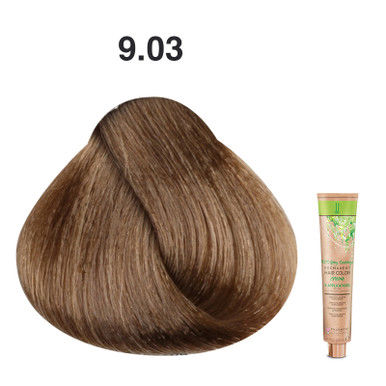 JJ's 100% Gray Coverage Permanent Hair Colour Cream 100ml - 9.03 Warm Natural Very Light Blonde_thumbnail_0