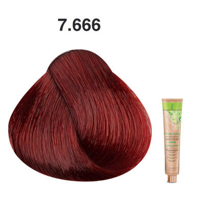 JJ's 100% Gray Coverage Permanent Hair Colour Cream 100ml - 7.666 Extra Intense Red Medium Blonde_thumbnail_0
