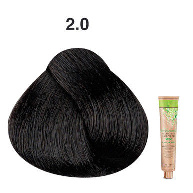 JJ's 100% Gray Coverage Permanent Hair Colour Cream 100ml - 2.0 Cool Natural Darkest Brown_thumbnail_0