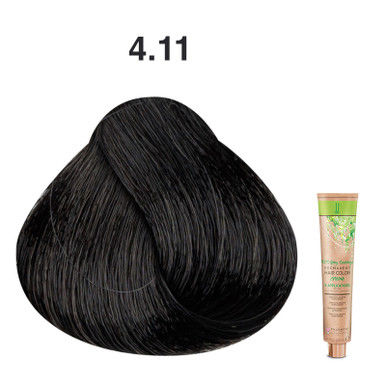 JJ's 100% Gray Coverage Permanent Hair Colour Cream 100ml - 4.11 4AA Intense Ash Medium Brown_thumbnail_0