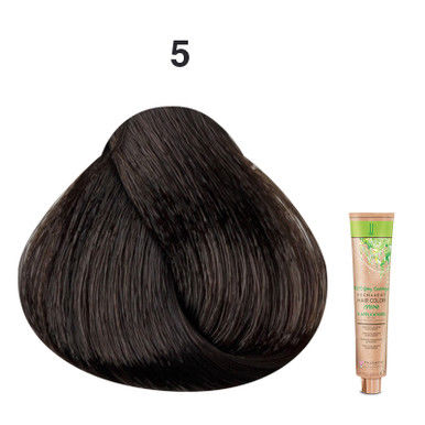 JJ's 100% Gray Coverage Permanent Hair Colour Cream 100ml - 5 5N Light Brown_thumbnail_0