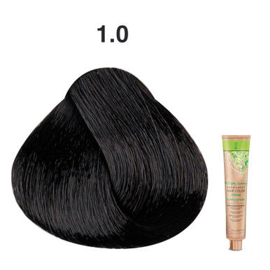 JJ's 100% Gray Coverage Permanent Hair Colour Cream 100ml - 1.0 Cool Natural Black_thumbnail_0